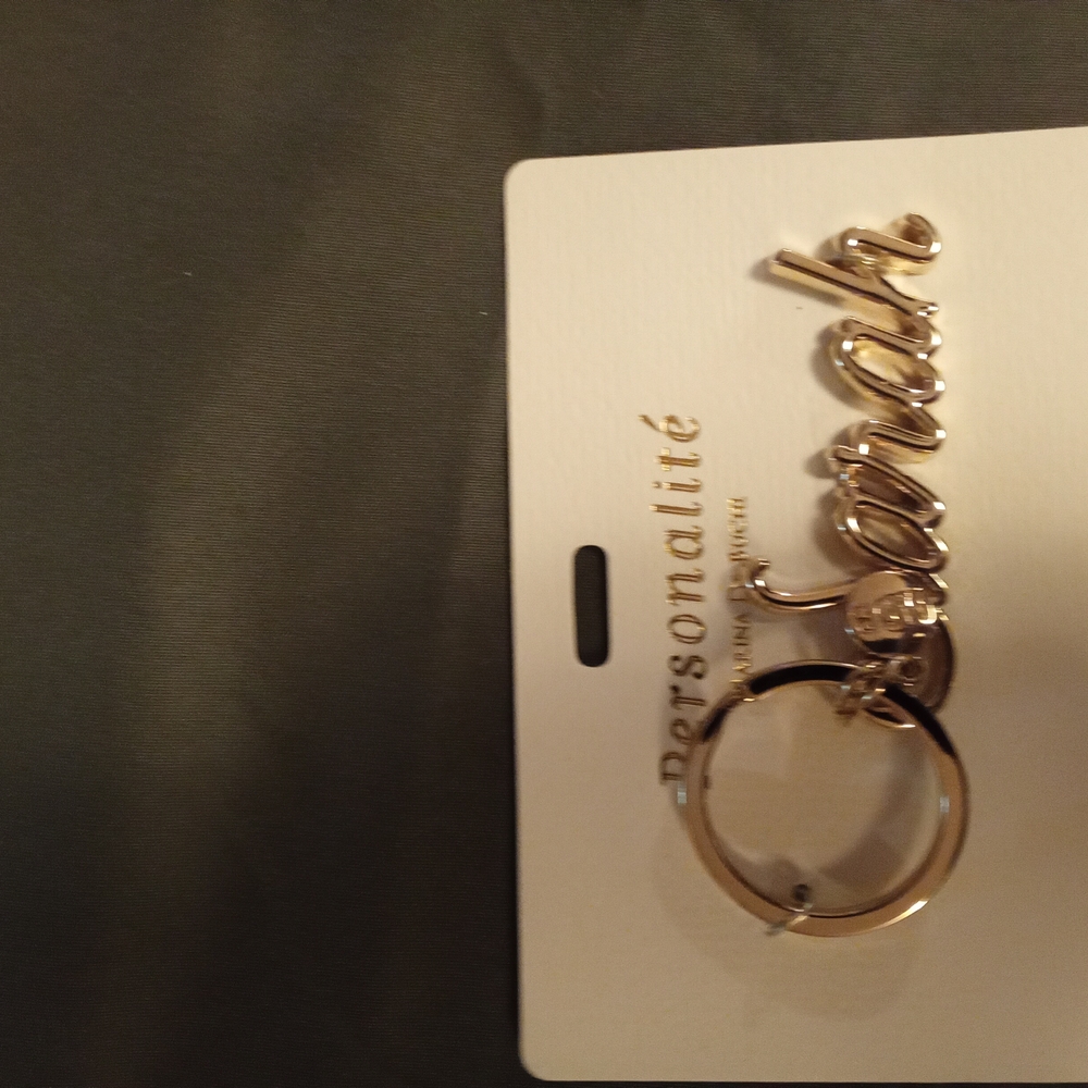 Personalized Gold Name Keychain